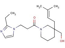 [1-[3-(2-ethyl-1H-imidazol-1-yl)propanoyl]-3-(3-methyl-2-buten-1-yl)-3-piperidinyl]methanol