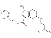 1-methyl-5-[(3-methylbutyl)amino]-N-(2-phenylethyl)-4,5,6,7-tetrahydro-1H-indazole-3-carboxamide