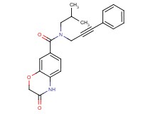 N-isobutyl-3-oxo-N-(3-phenylprop-2-yn-1-yl)-3,4-dihydro-2H-1,4-benzoxazine-7-carboxamide