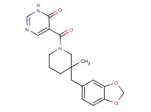 5-{[3-(1,3-benzodioxol-5-ylmethyl)-3-methylpiperidin-1-yl]carbonyl}pyrimidin-4(3H)-one
