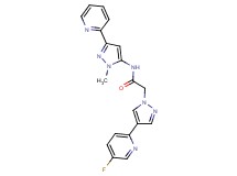 2-[4-(5-fluoropyridin-2-yl)-1H-pyrazol-1-yl]-N-(1-methyl-3-pyridin-2-yl-1H-pyrazol-5-yl)acetamide