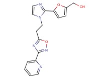 (5-{1-[2-(3-pyridin-2-yl-1,2,4-oxadiazol-5-yl)ethyl]-1H-imidazol-2-yl}-2-furyl)methanol