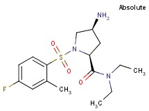 (4S)-4-amino-N,N-diethyl-1-[(4-fluoro-2-methylphenyl)sulfonyl]-L-prolinamide