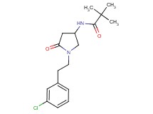 N-{1-[2-(3-chlorophenyl)ethyl]-5-oxo-3-pyrrolidinyl}-2,2-dimethylpropanamide