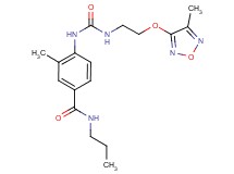 3-methyl-4-{[({2-[(4-methyl-1,2,5-oxadiazol-3-yl)oxy]ethyl}amino)carbonyl]amino}-N-propylbenzamide