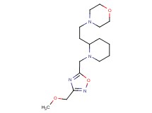 4-[2-(1-{[3-(methoxymethyl)-1,2,4-oxadiazol-5-yl]methyl}-2-piperidinyl)ethyl]morpholine