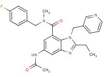 5-(acetylamino)-2-ethyl-N-(4-fluorobenzyl)-N-methyl-1-(3-pyridinylmethyl)-1H-benzimidazole-7-carboxamide