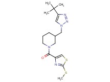 3-[(4-tert-butyl-1H-1,2,3-triazol-1-yl)methyl]-1-{[2-(methylthio)-1,3-thiazol-4-yl]carbonyl}piperidine