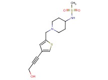 N-(1-{[4-(3-hydroxyprop-1-yn-1-yl)-2-thienyl]methyl}piperidin-4-yl)methanesulfonamide