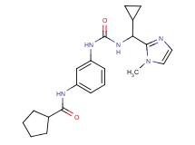 N-{3-[({[cyclopropyl(1-methyl-1H-imidazol-2-yl)methyl]amino}carbonyl)amino]phenyl}cyclopentanecarboxamide