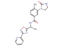 4-methyl-3-(2-oxo-1-imidazolidinyl)-N-{1-[3-(2-pyridinyl)-1,2,4-oxadiazol-5-yl]ethyl}benzamide