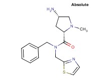 (2S,4S)-4-amino-N-benzyl-1-methyl-N-(1,3-thiazol-2-ylmethyl)pyrrolidine-2-carboxamide