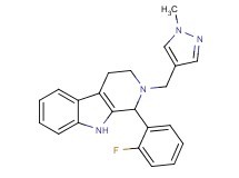 1-(2-fluorophenyl)-2-[(1-methyl-1H-pyrazol-4-yl)methyl]-2,3,4,9-tetrahydro-1H-beta-carboline