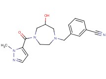 3-({6-hydroxy-4-[(1-methyl-1H-pyrazol-5-yl)carbonyl]-1,4-diazepan-1-yl}methyl)benzonitrile