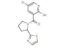 5-chloro-3-{[2-(1,3-thiazol-2-yl)-1-pyrrolidinyl]carbonyl}-2-pyridinol