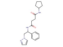N-cyclopentyl-N'-[1-phenyl-2-(1H-pyrazol-1-yl)ethyl]succinamide