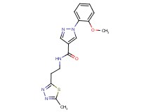 1-(2-methoxyphenyl)-N-[2-(5-methyl-1,3,4-thiadiazol-2-yl)ethyl]-1H-pyrazole-4-carboxamide