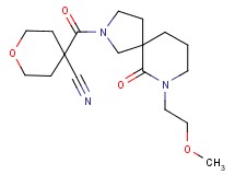4-{[7-(2-methoxyethyl)-6-oxo-2,7-diazaspiro[4.5]dec-2-yl]carbonyl}tetrahydro-2H-pyran-4-carbonitrile