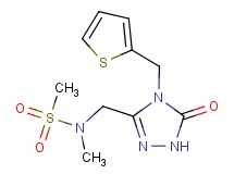N-methyl-N-{[5-oxo-4-(2-thienylmethyl)-4,5-dihydro-1H-1,2,4-triazol-3-yl]methyl}methanesulfonamide