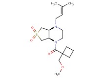 (4aS*,7aR*)-1-{[1-(methoxymethyl)cyclobutyl]carbonyl}-4-(3-methyl-2-buten-1-yl)octahydrothieno[3,4-b]pyrazine 6,6-dioxide