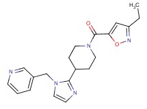 3-[(2-{1-[(3-ethyl-5-isoxazolyl)carbonyl]-4-piperidinyl}-1H-imidazol-1-yl)methyl]pyridine