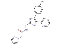 N-{[4-(4-methylphenyl)-5-pyridin-2-yl-1H-imidazol-2-yl]methyl}-2-(1H-pyrazol-1-yl)acetamide