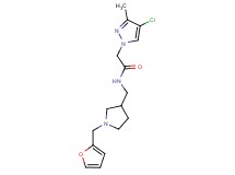 2-(4-chloro-3-methyl-1H-pyrazol-1-yl)-N-{[1-(2-furylmethyl)pyrrolidin-3-yl]methyl}acetamide
