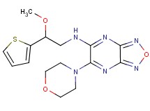 N-[2-methoxy-2-(2-thienyl)ethyl]-6-(4-morpholinyl)[1,2,5]oxadiazolo[3,4-b]pyrazin-5-amine