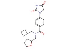 N-(cyclobutylmethyl)-4-(2,4-dioxo-1-imidazolidinyl)-N-(tetrahydro-2-furanylmethyl)benzamide