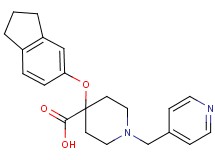 4-(2,3-dihydro-1H-inden-5-yloxy)-1-(pyridin-4-ylmethyl)piperidine-4-carboxylic acid