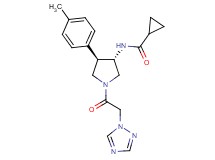N-[(3S*,4R*)-4-(4-methylphenyl)-1-(1H-1,2,4-triazol-1-ylacetyl)-3-pyrrolidinyl]cyclopropanecarboxamide