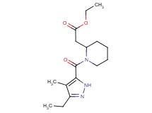 ethyl {1-[(3-ethyl-4-methyl-1H-pyrazol-5-yl)carbonyl]-2-piperidinyl}acetate
