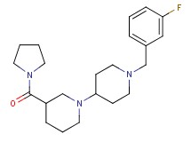 1'-(3-fluorobenzyl)-3-(pyrrolidin-1-ylcarbonyl)-1,4'-bipiperidine