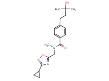 N-[(3-cyclopropyl-1,2,4-oxadiazol-5-yl)methyl]-4-(3-hydroxy-3-methylbutyl)-N-methylbenzamide