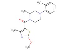 1-[(2-methoxy-4-methyl-1,3-thiazol-5-yl)carbonyl]-2-methyl-4-(2-methylphenyl)piperazine