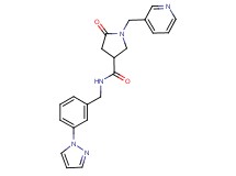 5-oxo-N-[3-(1H-pyrazol-1-yl)benzyl]-1-(pyridin-3-ylmethyl)pyrrolidine-3-carboxamide