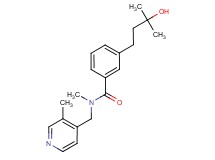 3-(3-hydroxy-3-methylbutyl)-N-methyl-N-[(3-methyl-4-pyridinyl)methyl]benzamide