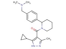 (4-{1-[(5-cyclopropyl-3-methyl-1H-pyrazol-4-yl)carbonyl]-2-piperidinyl}benzyl)dimethylamine