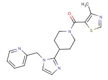 2-[(2-{1-[(4-methyl-1,3-thiazol-5-yl)carbonyl]-4-piperidinyl}-1H-imidazol-1-yl)methyl]pyridine