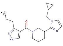 3-[1-(cyclopropylmethyl)-1H-imidazol-2-yl]-1-[(3-propyl-1H-pyrazol-4-yl)carbonyl]piperidine