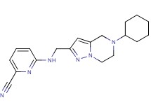 6-{[(5-cyclohexyl-4,5,6,7-tetrahydropyrazolo[1,5-a]pyrazin-2-yl)methyl]amino}pyridine-2-carbonitrile