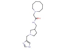 2-azocan-1-yl-N-{[1-(1H-imidazol-4-ylmethyl)pyrrolidin-3-yl]methyl}acetamide