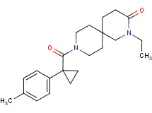 2-ethyl-9-{[1-(4-methylphenyl)cyclopropyl]carbonyl}-2,9-diazaspiro[5.5]undecan-3-one