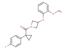 1-{[1-(4-fluorophenyl)cyclopropyl]carbonyl}-3-(2-methoxyphenoxy)azetidine