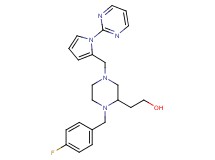 2-(1-(4-fluorobenzyl)-4-{[1-(2-pyrimidinyl)-1H-pyrrol-2-yl]methyl}-2-piperazinyl)ethanol