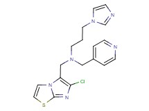 N-[(6-chloroimidazo[2,1-b][1,3]thiazol-5-yl)methyl]-3-(1H-imidazol-1-yl)-N-(pyridin-4-ylmethyl)propan-1-amine