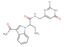 2-(3-acetyl-1H-indol-1-yl)-N-[(6-oxo-1,6-dihydropyrimidin-4-yl)methyl]butanamide
