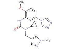 N-cyclopropyl-N'-[2-methoxy-5-(4H-1,2,4-triazol-4-yl)phenyl]-N-[(1-methyl-1H-pyrazol-4-yl)methyl]urea
