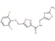 N-[(2-amino-1,3-thiazol-4-yl)methyl]-5-[(2,6-difluorophenoxy)methyl]isoxazole-3-carboxamide