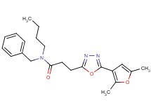 N-benzyl-N-butyl-3-[5-(2,5-dimethyl-3-furyl)-1,3,4-oxadiazol-2-yl]propanamide
